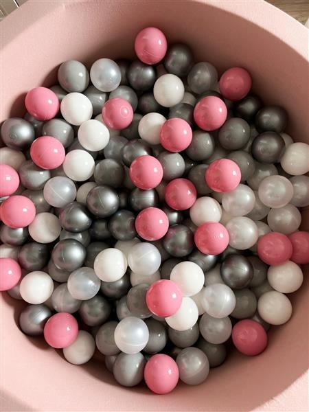 Grote foto ballenbad cotton 90x30cm pink excl ballen kinderen en baby overige