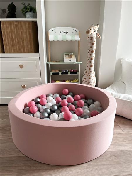 Grote foto ballenbad cotton 90x30cm pink excl ballen kinderen en baby overige