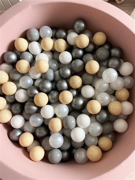 Grote foto ballenbad cotton 90x30cm pink excl ballen kinderen en baby overige