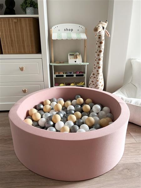 Grote foto ballenbad cotton 90x30cm pink excl ballen kinderen en baby overige