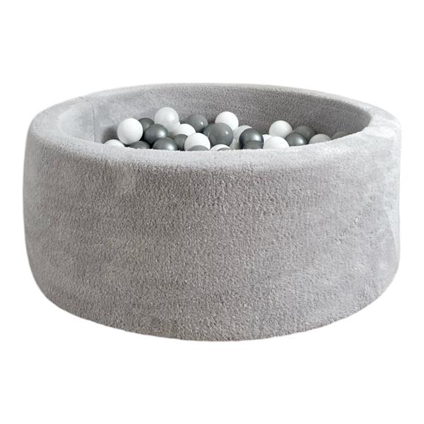 Grote foto ballenbad teddy 90x30cm grijs excl ballen kinderen en baby overige