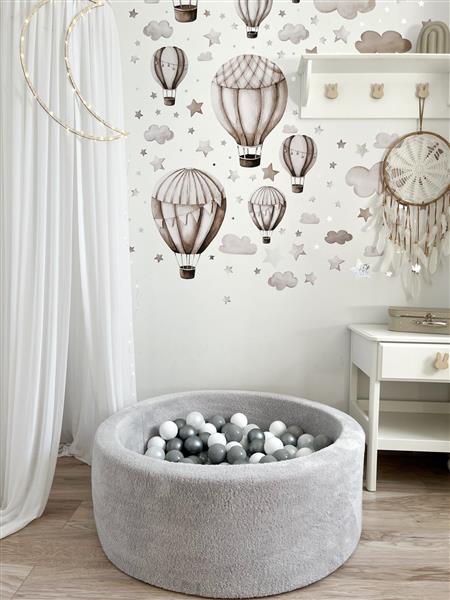 Grote foto ballenbad teddy 90x30cm grijs excl ballen kinderen en baby overige