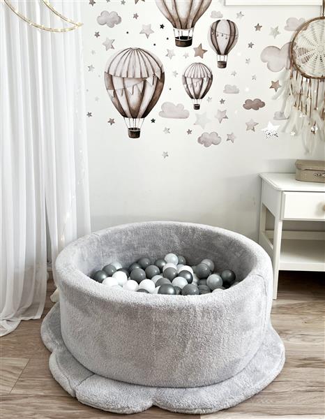 Grote foto ballenbad teddy 90x30cm grijs excl ballen kinderen en baby overige