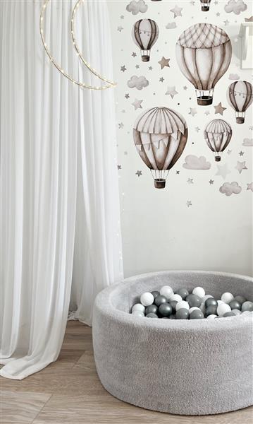 Grote foto ballenbad teddy 90x30cm grijs excl ballen kinderen en baby overige