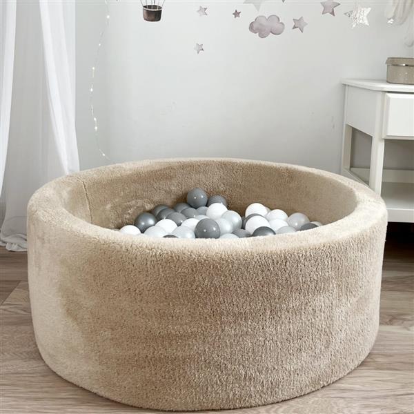 Grote foto ballenbad teddy 90x30cm beige excl ballen kinderen en baby overige