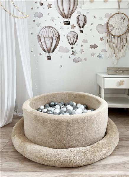 Grote foto ballenbad teddy 90x30cm beige excl ballen kinderen en baby overige