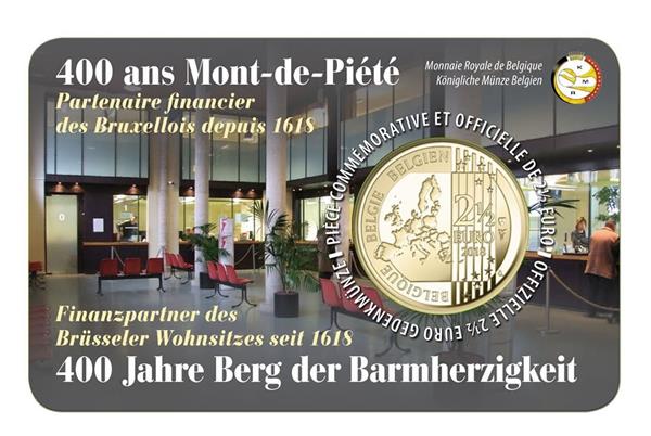 Grote foto belgi 2 5 euro 2018 berg van barmhartigheid coincard nederlands verzamelen munten overige