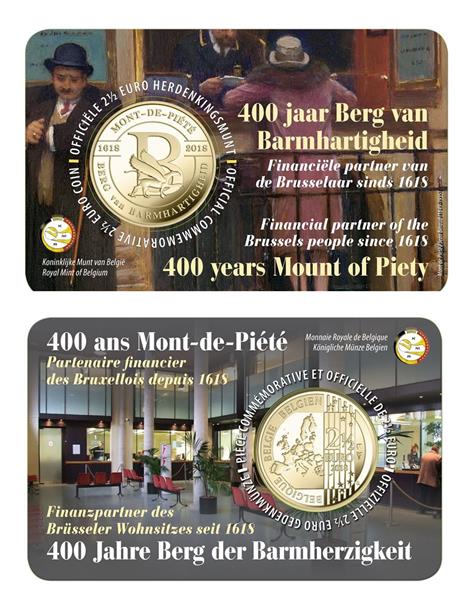 Grote foto belgi 2 5 euro 2018 berg van barmhartigheid coincard nederlands verzamelen munten overige