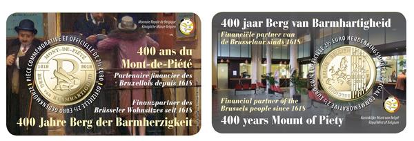 Grote foto belgi 2 5 euro 2018 berg van barmhartigheid coincard frans verzamelen munten overige
