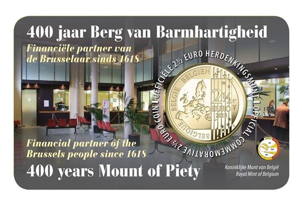 Grote foto belgi 2 5 euro 2018 berg van barmhartigheid coincard frans verzamelen munten overige