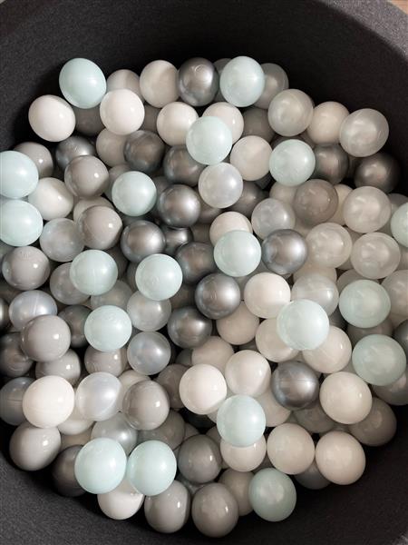 Grote foto ballenbad cotton 90x30cm graphite excl ballen kinderen en baby overige