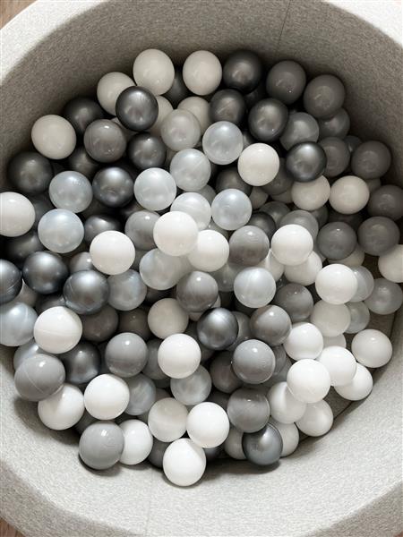 Grote foto ballenbad cotton 90x30cm light grey excl ballen kinderen en baby overige