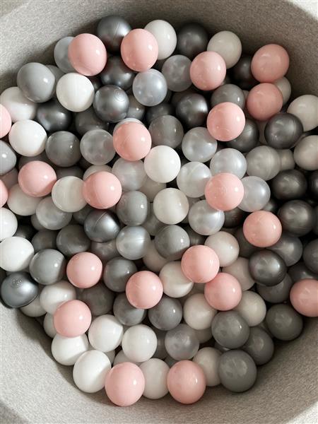 Grote foto ballenbad cotton 90x30cm light grey excl ballen kinderen en baby overige