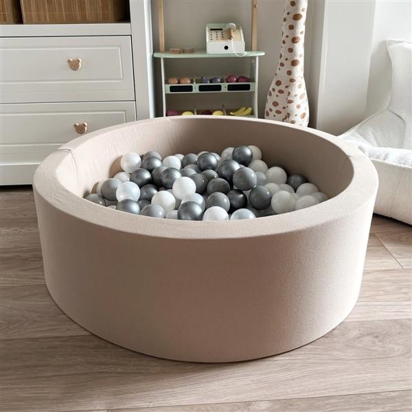 Grote foto ballenbad cotton 90x30cm beige excl ballen kinderen en baby overige