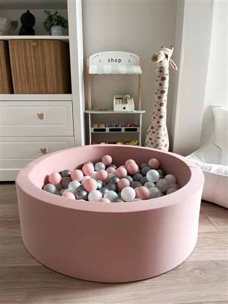 Grote foto ballenbad cotton 90x30cm pink excl ballen kinderen en baby overige