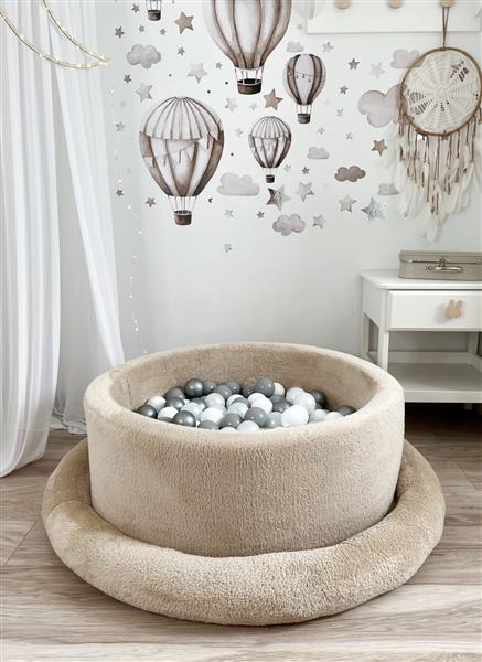 Grote foto ballenbad teddy 90x30cm beige excl ballen kinderen en baby overige