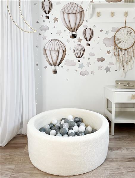 Grote foto ballenbad teddy 90x30cm wit excl ballen kinderen en baby overige