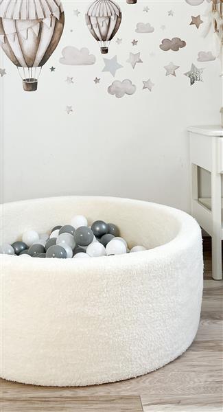 Grote foto ballenbad teddy 90x30cm wit excl ballen kinderen en baby overige