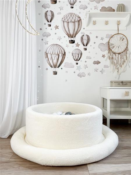 Grote foto ballenbad teddy 90x30cm wit excl ballen kinderen en baby overige
