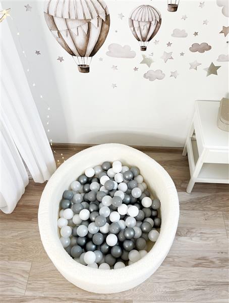 Grote foto ballenbad teddy 90x30cm wit excl ballen kinderen en baby overige