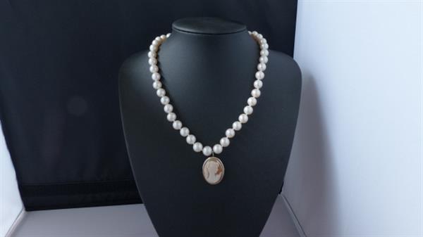 Grote foto ketting zoetwaterparel set sieraden tassen en uiterlijk kettingen