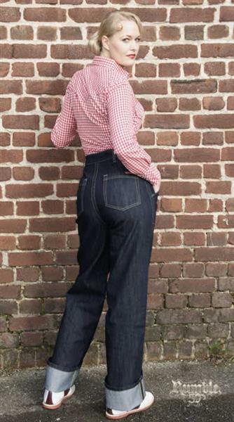 Grote foto rumble 59 marlene denim. kleding dames broeken en pantalons