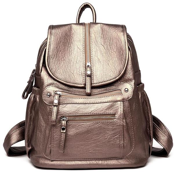 Grote foto vintage pu leren rugzak voor dames schoudertas voor reisschool mochilas met rits sieraden tassen en uiterlijk rugtassen