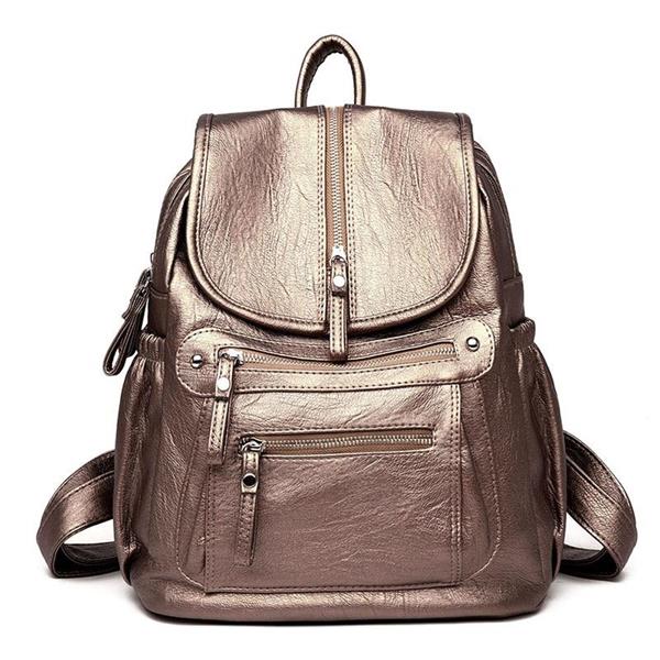 Grote foto vintage pu leren rugzak voor dames schoudertas voor reisschool mochilas met rits sieraden tassen en uiterlijk rugtassen