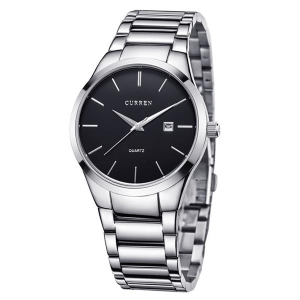 Grote foto mode eenvoudig horloge voor heren slanke roestvrijstalen band waterdicht voor heren quartz busines kleding dames horloges