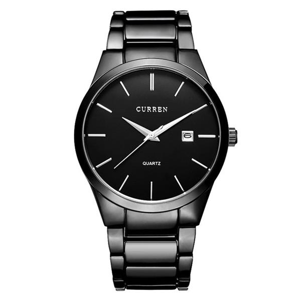 Grote foto mode eenvoudig horloge voor heren slanke roestvrijstalen band waterdicht voor heren quartz busines kleding dames horloges