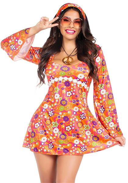 Grote foto hippie 60s jurk dames bloemen leg avenue verzamelen overige verzamelingen