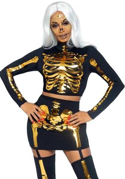 Grote foto halloween kostuum dames skelet leg avenue verzamelen overige verzamelingen