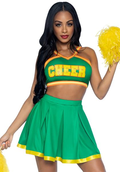 Grote foto cheerleader pak groen dames leg avenue verzamelen overige verzamelingen