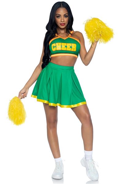 Grote foto cheerleader pak groen dames leg avenue verzamelen overige verzamelingen
