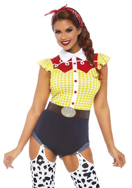 Grote foto cowboy kostuum dames bodysuit leg avenue verzamelen overige verzamelingen