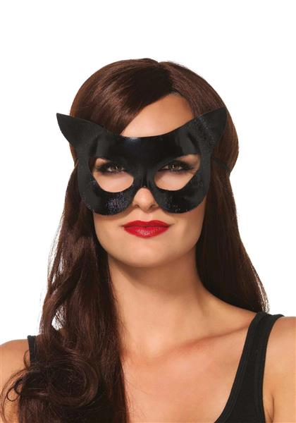 Grote foto kat oogmasker zwart vinyl verzamelen overige verzamelingen