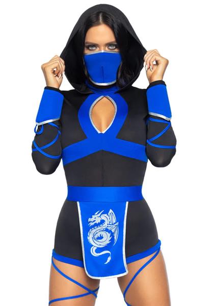 Grote foto ninja pak blauw dames bodysuit leg avenue verzamelen overige verzamelingen