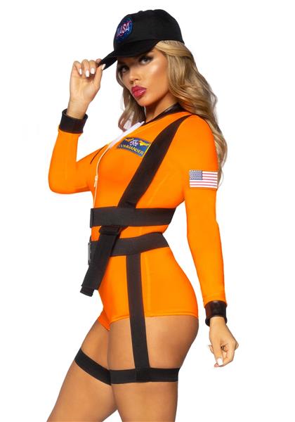 Grote foto astronauten pak oranje dames bodysuit leg avenue verzamelen overige verzamelingen