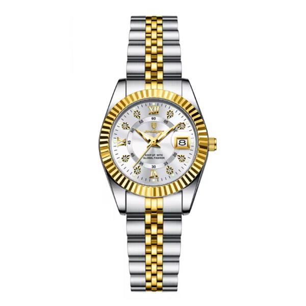Grote foto luxury elegant watch for women 3atm waterproof luminous date stainless steel quartz kleding dames horloges