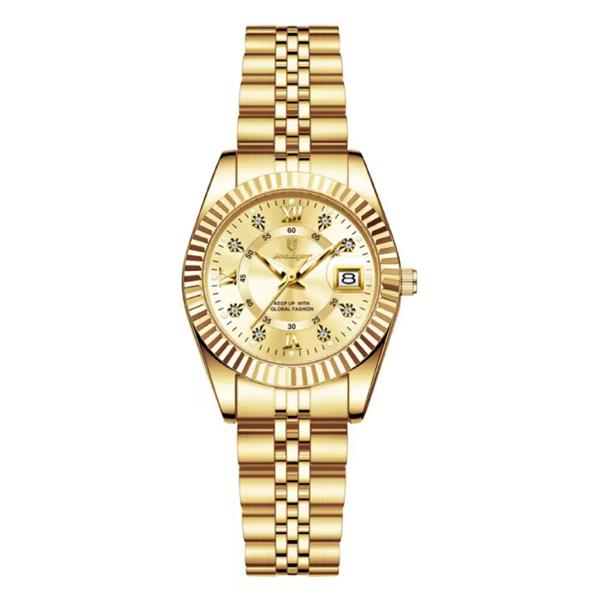 Grote foto luxury elegant watch for women 3atm waterproof luminous date stainless steel quartz kleding dames horloges