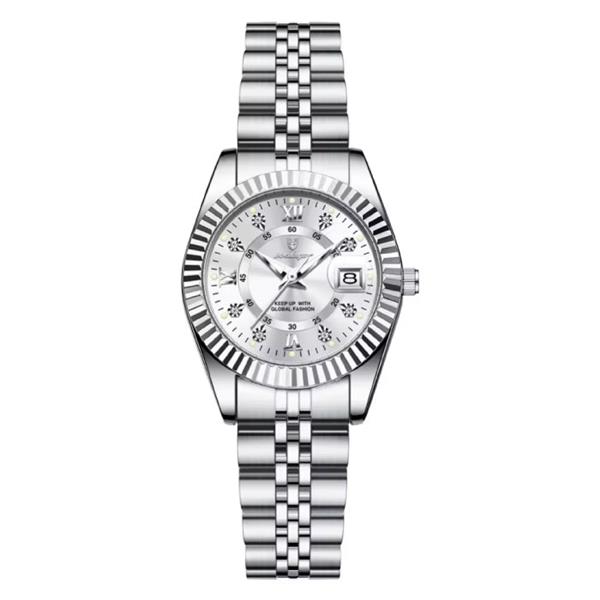 Grote foto luxury elegant watch for women 3atm waterproof luminous date stainless steel quartz kleding dames horloges