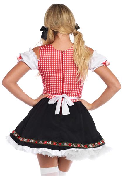 Grote foto rood zwarte dirndl jurk oktoberfest dames leg avenue verzamelen overige verzamelingen