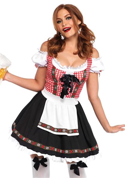 Grote foto rood zwarte dirndl jurk oktoberfest dames leg avenue verzamelen overige verzamelingen
