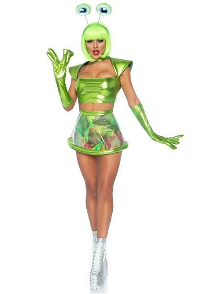 Grote foto alien pak groen dames leg avenue verzamelen overige verzamelingen