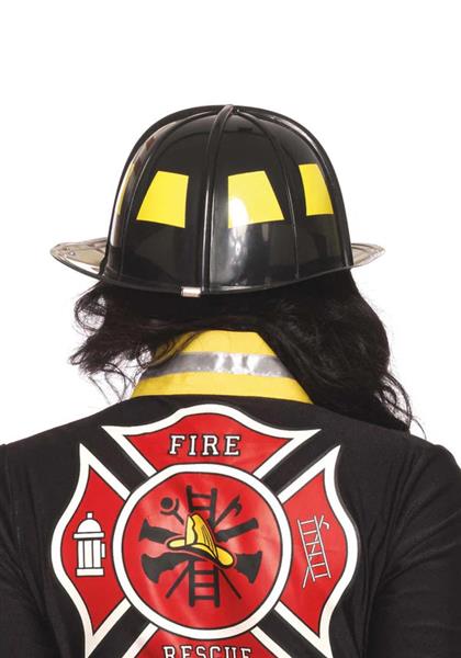 Grote foto brandweer helm zwart fire chief verzamelen overige verzamelingen