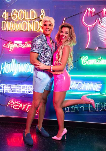 Grote foto barbie jurk roze dames leg avenue verzamelen overige verzamelingen