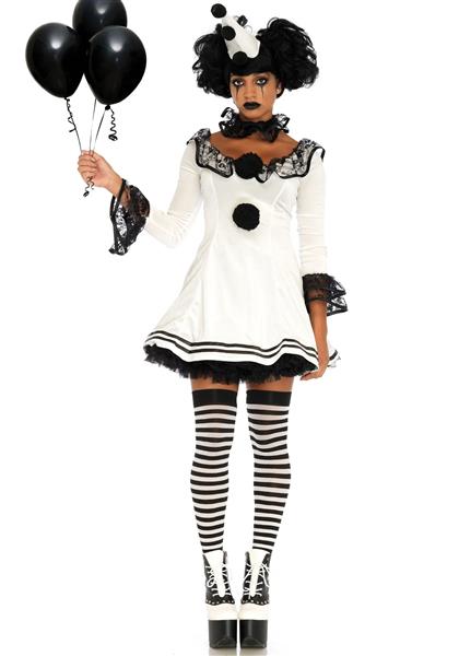Grote foto clown jurk wit zwart dames leg avenue verzamelen overige verzamelingen