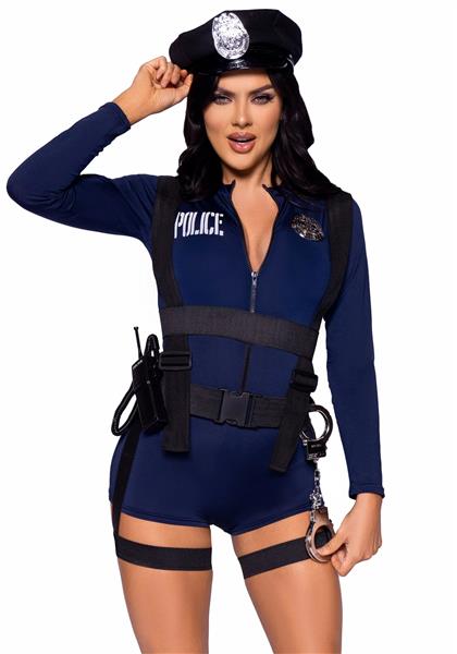 Grote foto politie pak blauw dames bodysuit leg avenue verzamelen overige verzamelingen