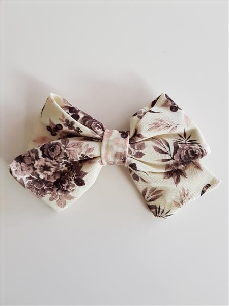 Grote foto haarklem met grote strik bloemen ecru kinderen en baby overige