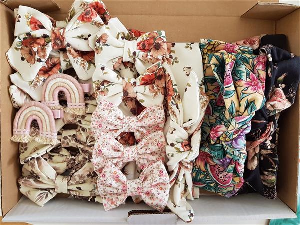 Grote foto haarklem met grote strik bloemen wit kinderen en baby overige